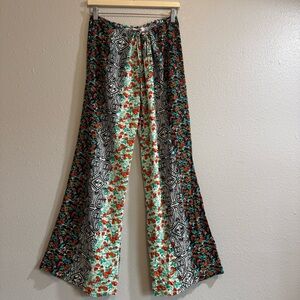 Michael Stars Mixed Print Boho Wide Leg Pants | Drawstring Waist